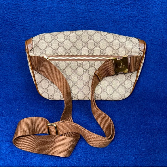 Authentic Gucci Interlocking Supreme G Belt Bag Beige/Ebony Leather Zipper Issue - Picture 2 of 14